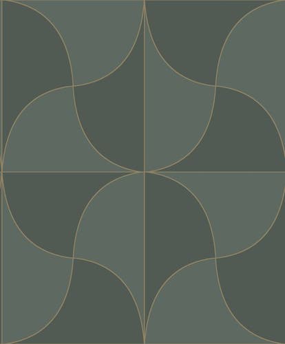 Casadeco - Virevolte Vert Taiga Alchimie Cad