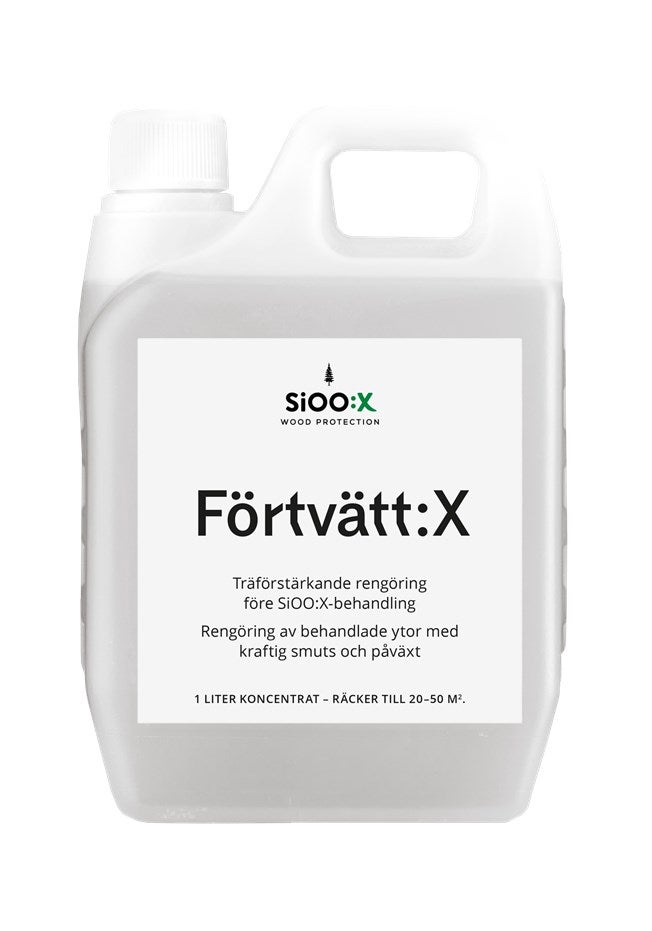 SiOO:X Förtvätt