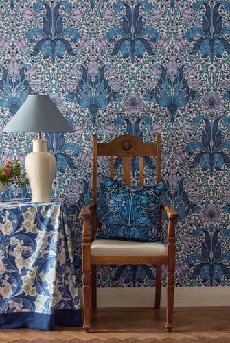 Morris & Co - Spring Thicket Indigo/Lil Bedford Park Wallpapers