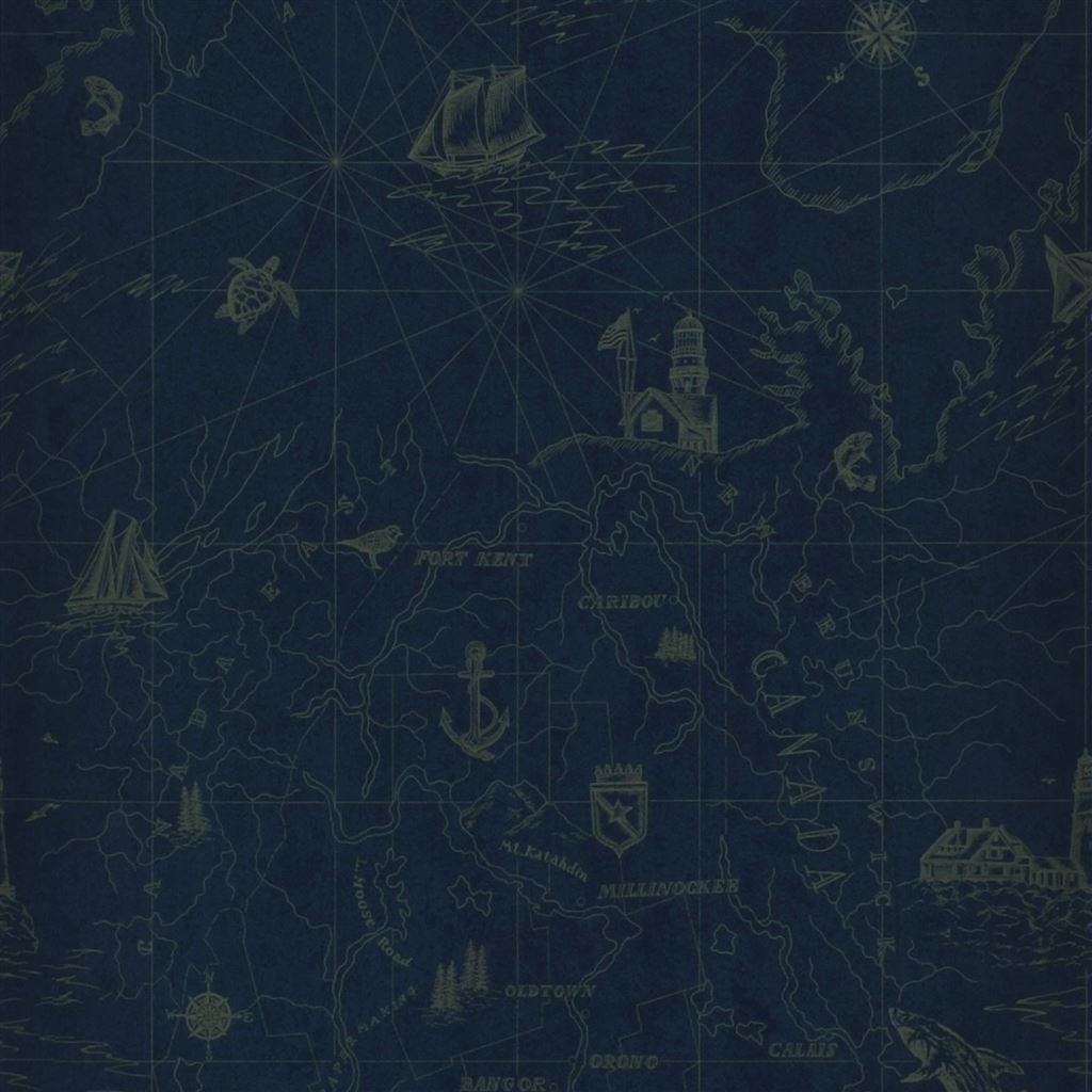 Ralph Lauren - Shipping Lanes Map Brilliant Blue