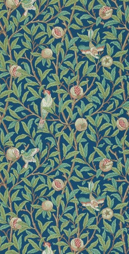Morris & Co - Bird & Pomegranate Blue/S Morris 160th Anniversary