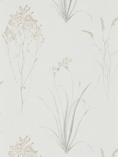 Sanderson - Farne Grasses Silver/Ivor Embleton Bay Wallpapers