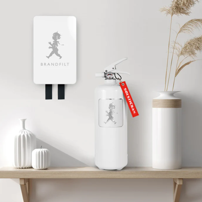 Brandfilt Vit/Silver