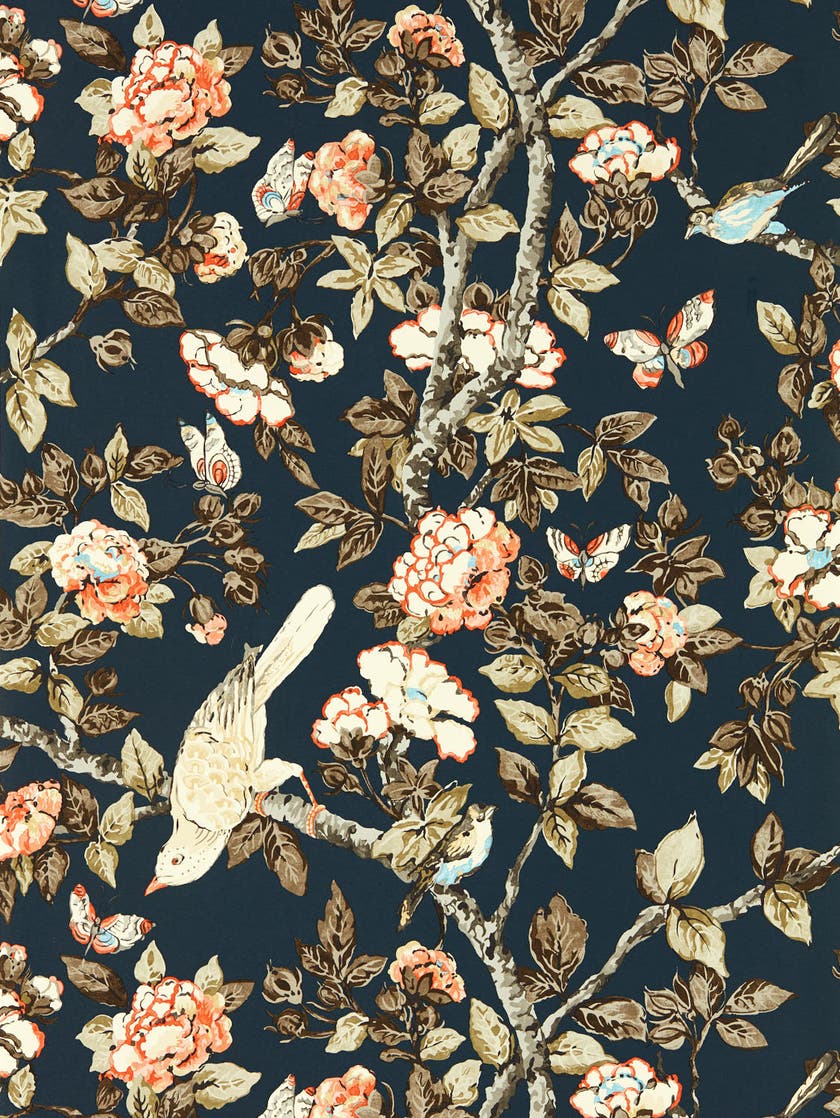 Sanderson - Caverley Indigo Blue/Rowa Sanderson One Sixty Wallp