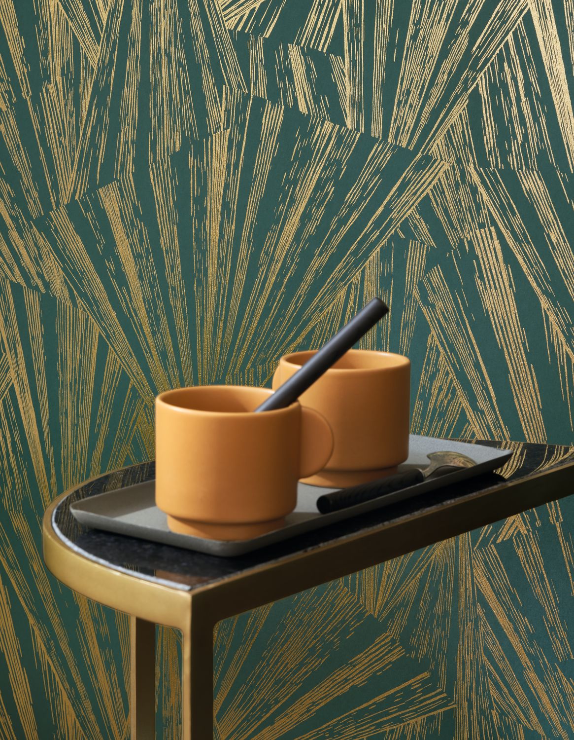 Casadeco - 1930 Eclat Foil Vert/Or 1930