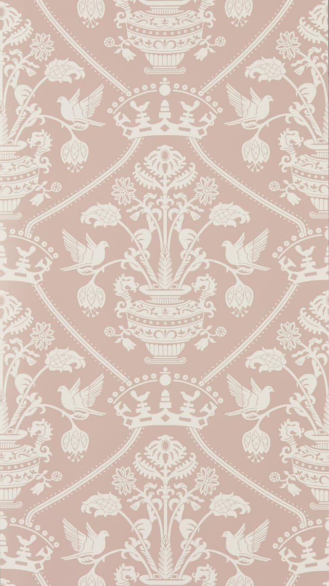 Sanderson - Highgrove Damask Rose
