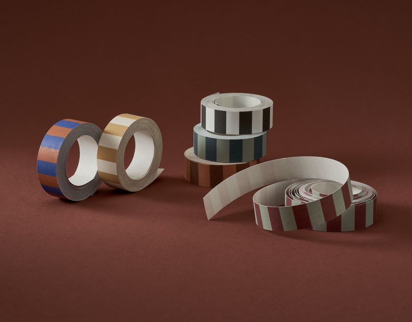 Casadeco - La Retro Celadon / Bleu P Galons & Frises