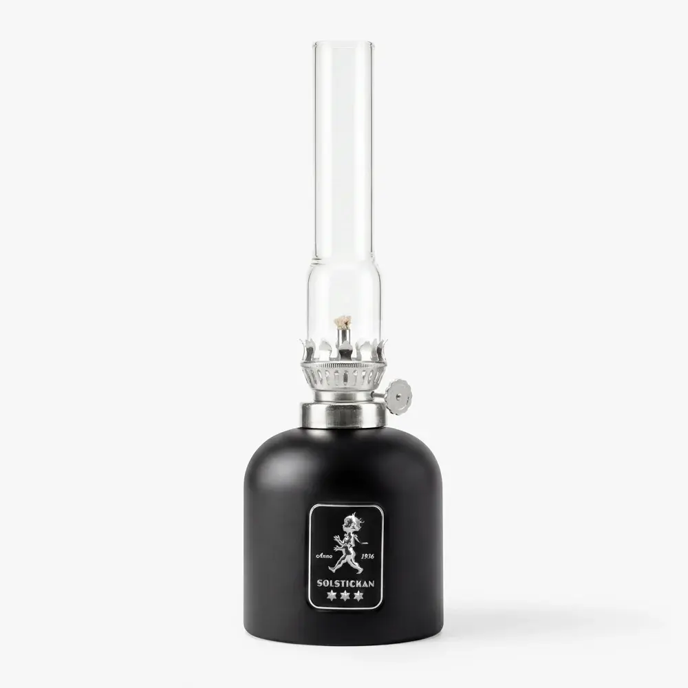 Oljelampa Glas Matt Svart