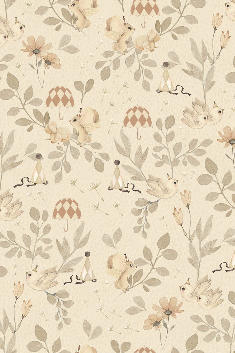 Flower Forest Off White MM-1805