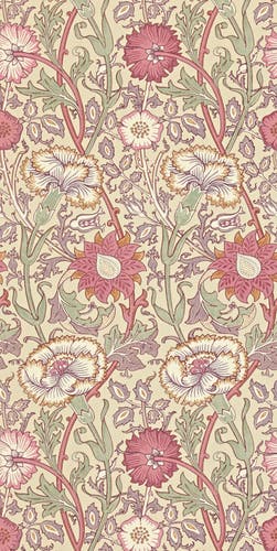 Morris & Co - Pink & Rose Manilla/White Morris and Friends Wallpa