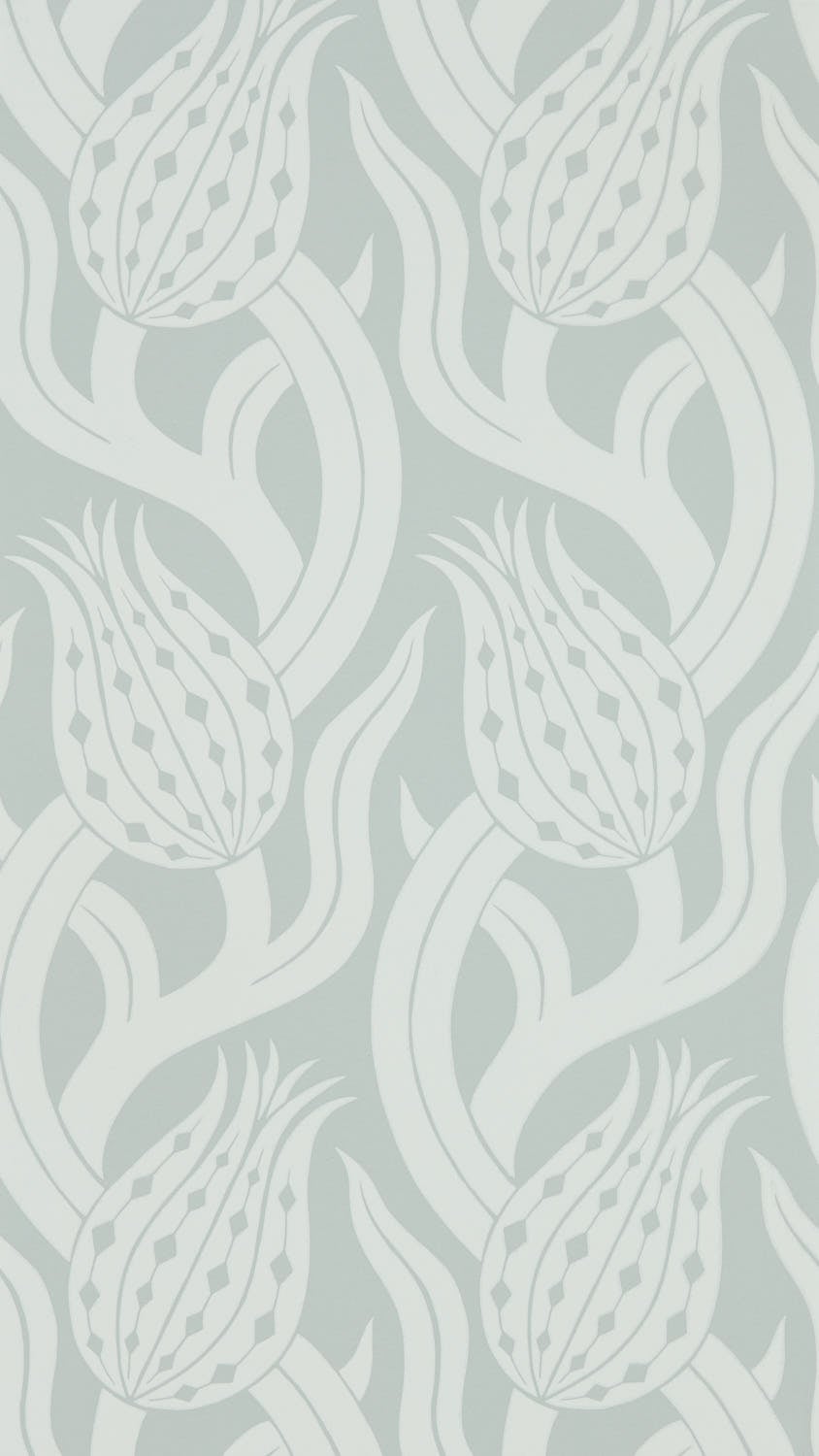 Zoffany - Persian Tulip Quartz Grey Kensington Walk Wallpaper