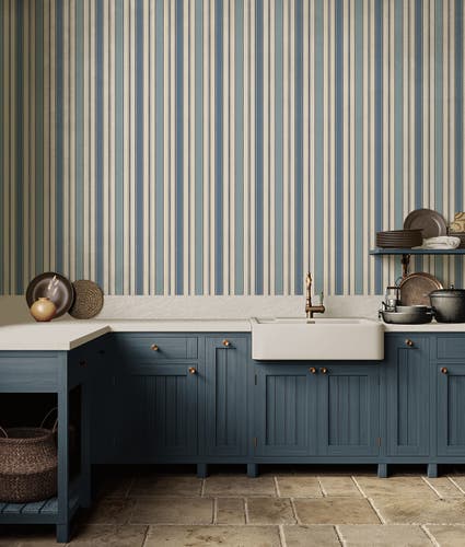 GP&J Baker - Original Melbourne Stripe Blue BW45131-2