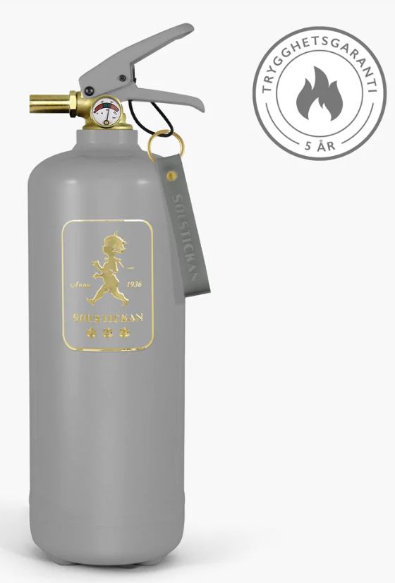 Brandsläckare 2 kg Grå/Guld