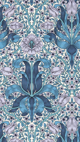 Morris & Co - Spring Thicket Indigo/Lil Bedford Park Wallpapers