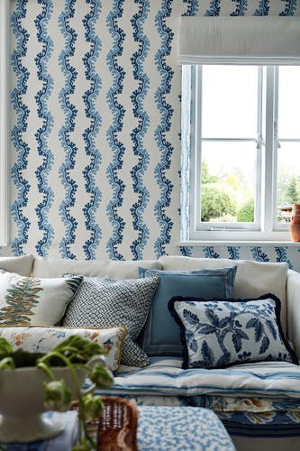 Sanderson - Oxbow Indigo Arboretum Wallpapers