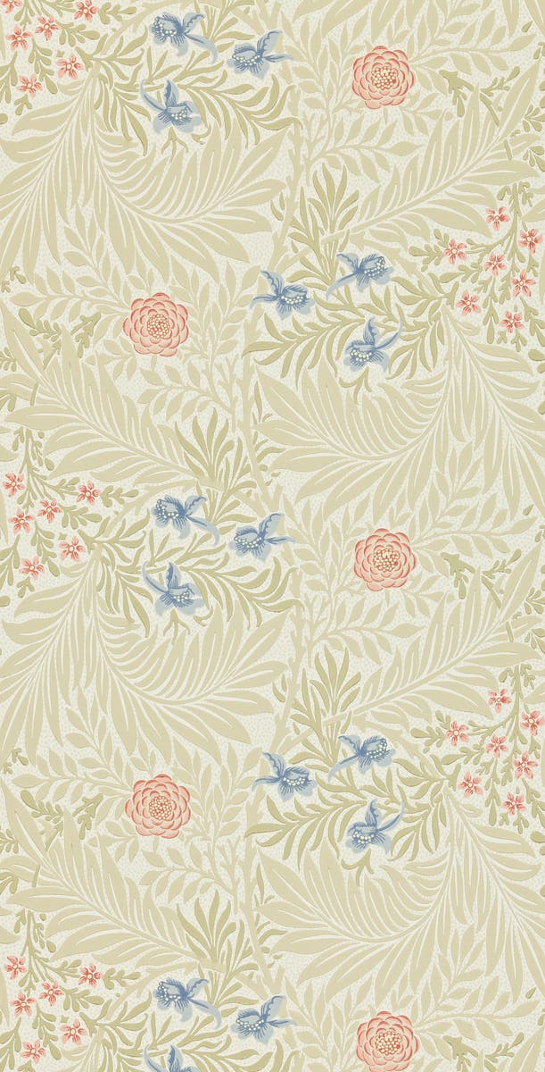 Morris & Co - Larkspur Manilla/Old Rose Archive II Wallpapers