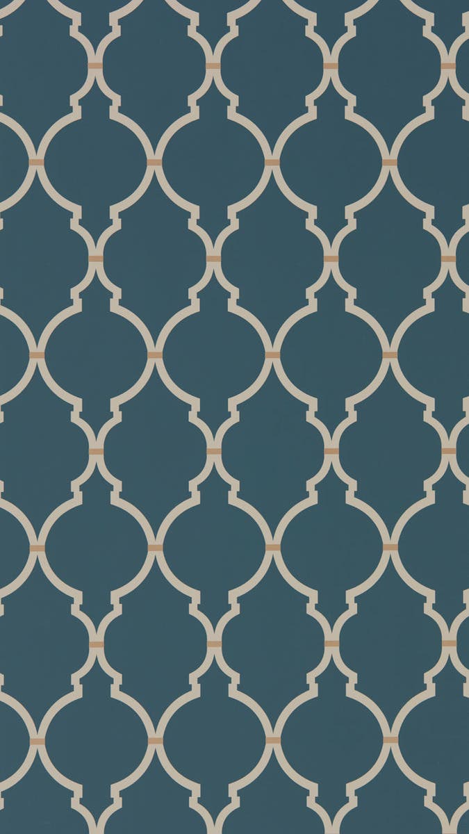 Empire Trellis Indigo/Linen