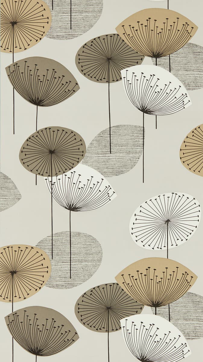 Sanderson - Dandelion Clocks Metallic Sanderson One Sixty Wallp