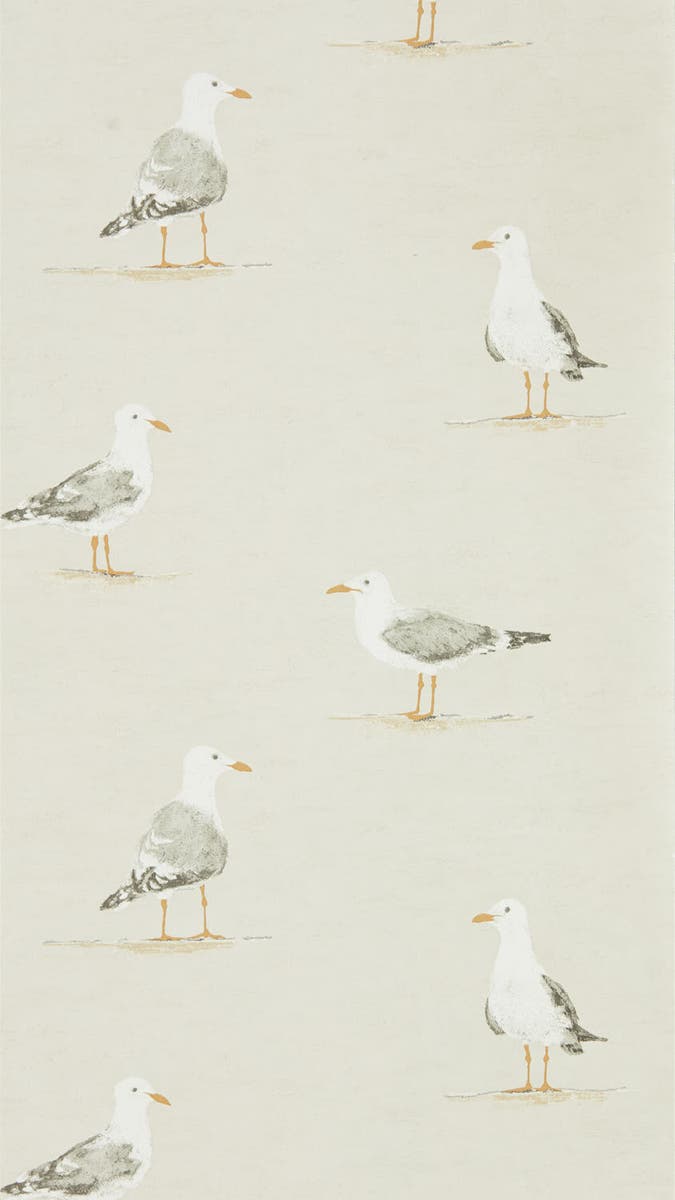 Sanderson - Shore Birds Driftwood Port Isaac Wallpapers