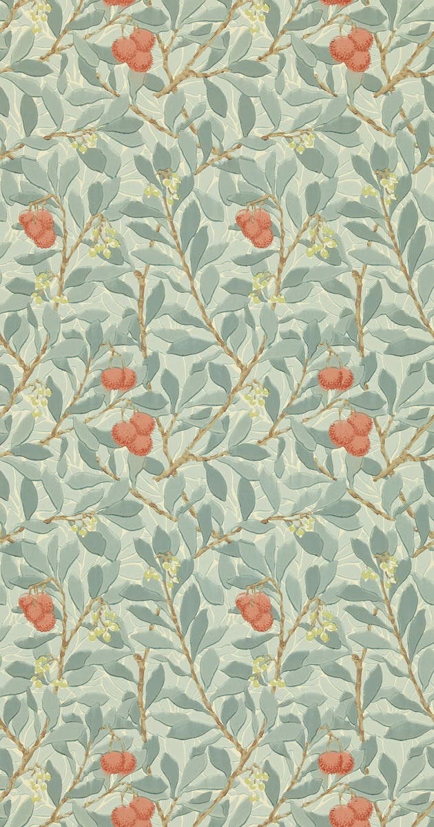 Arbutus Blue/Pink Morris and Friends Wallpa