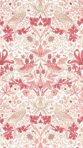 Morris & Co - Simply Strawberry Thief M Simply Morris Wallpapers