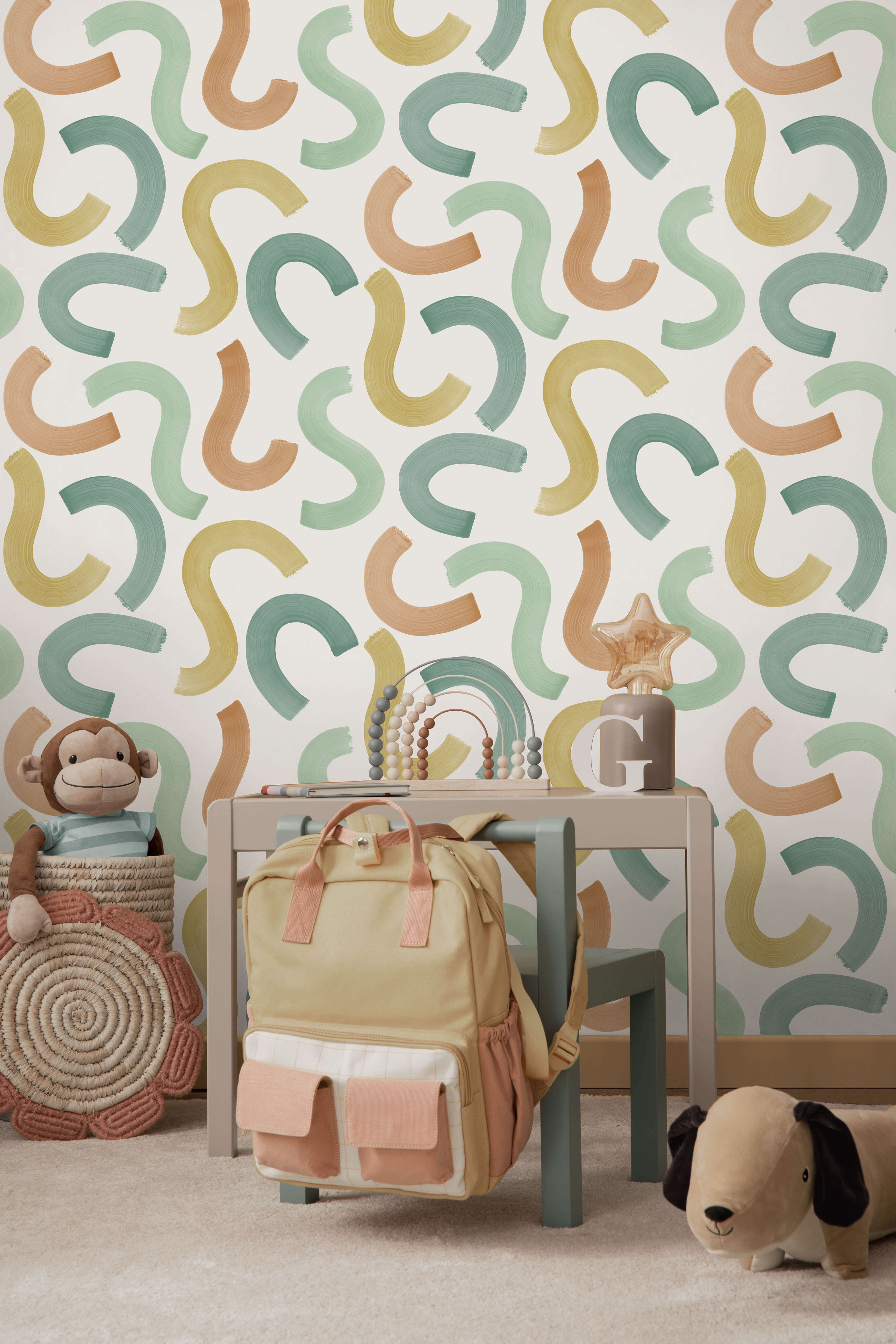 Intrade - Curly Confetti Teal / Ochre