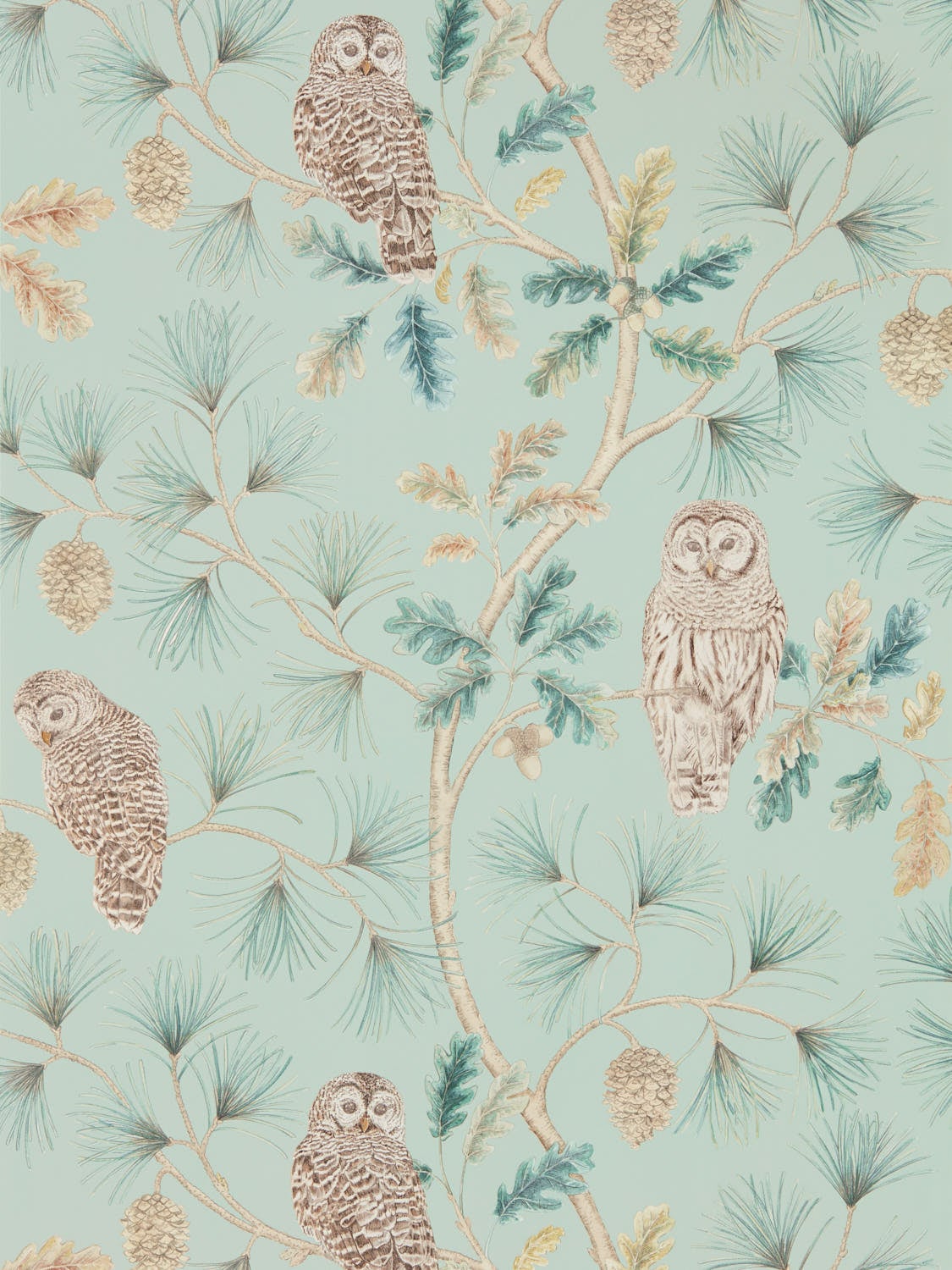 Sanderson - Owlswick Whitstable Blue Elysian Wallpapers