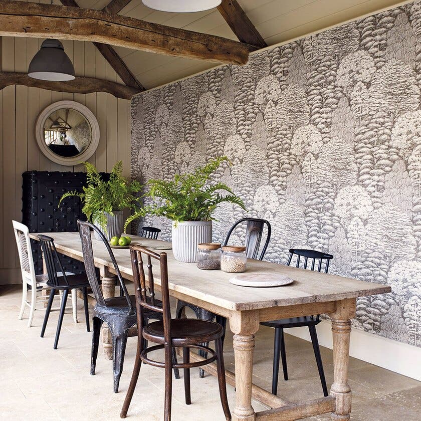 Woodland Toile Cream/Gree Woodland Walk Wallpapers