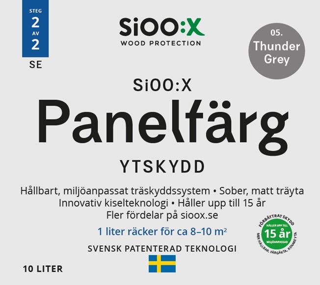 SiOO:X Panelfärg Ytskydd 10L Thunder Grey