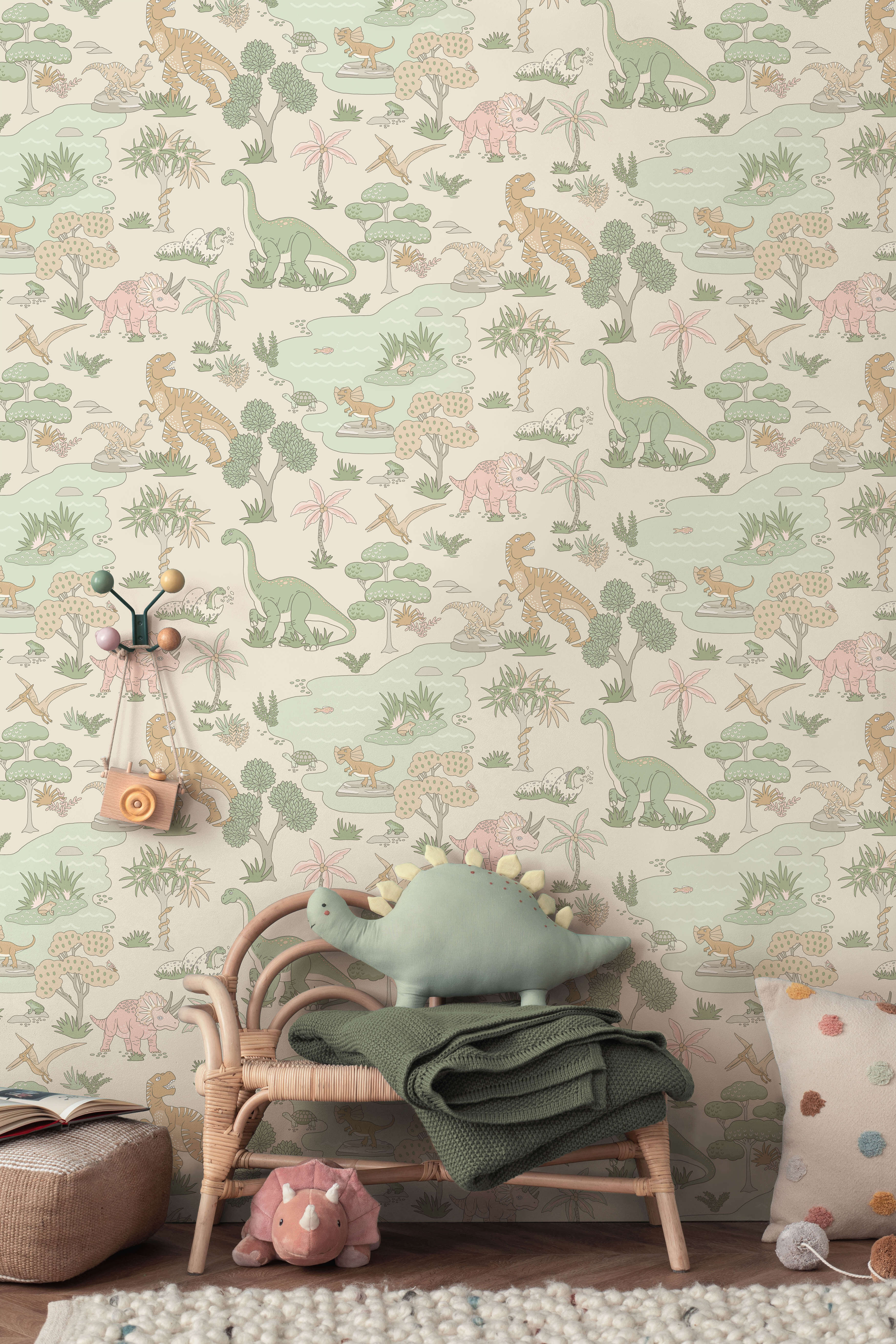 Intrade - Dino Zoo Pink/Sage