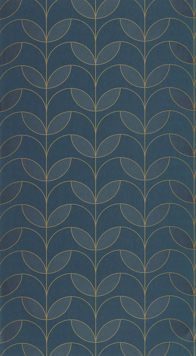 Casadeco - Mistinguett Bleu Petrole Annees Folles