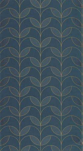 Casadeco - Mistinguett Bleu Petrole Annees Folles