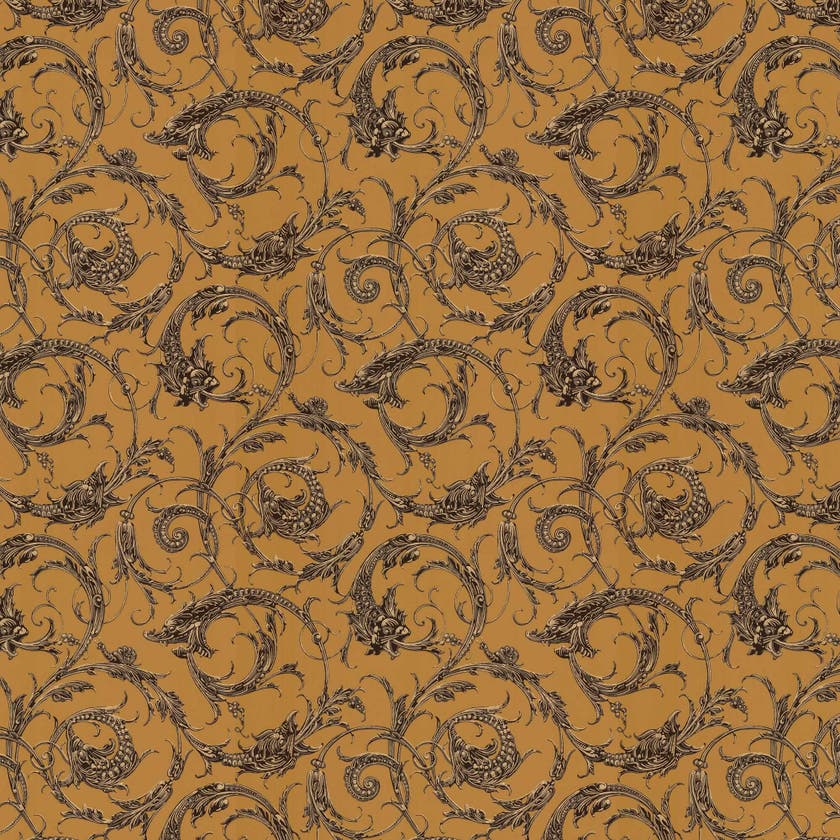 Lim & Handtryck - Draktapet - Ockra x106-50