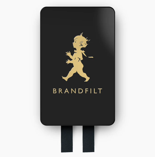 Brandfilt Mattsvart/Guld