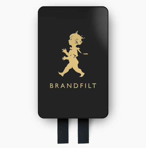 Brandfilt Mattsvart/Guld