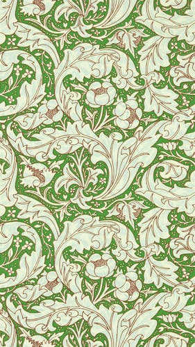 Morris & Co - Bachelors Button Leaf Gre Cornubia Wallpapers