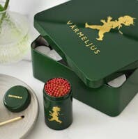 Värmeljuslåda Grön/Guld