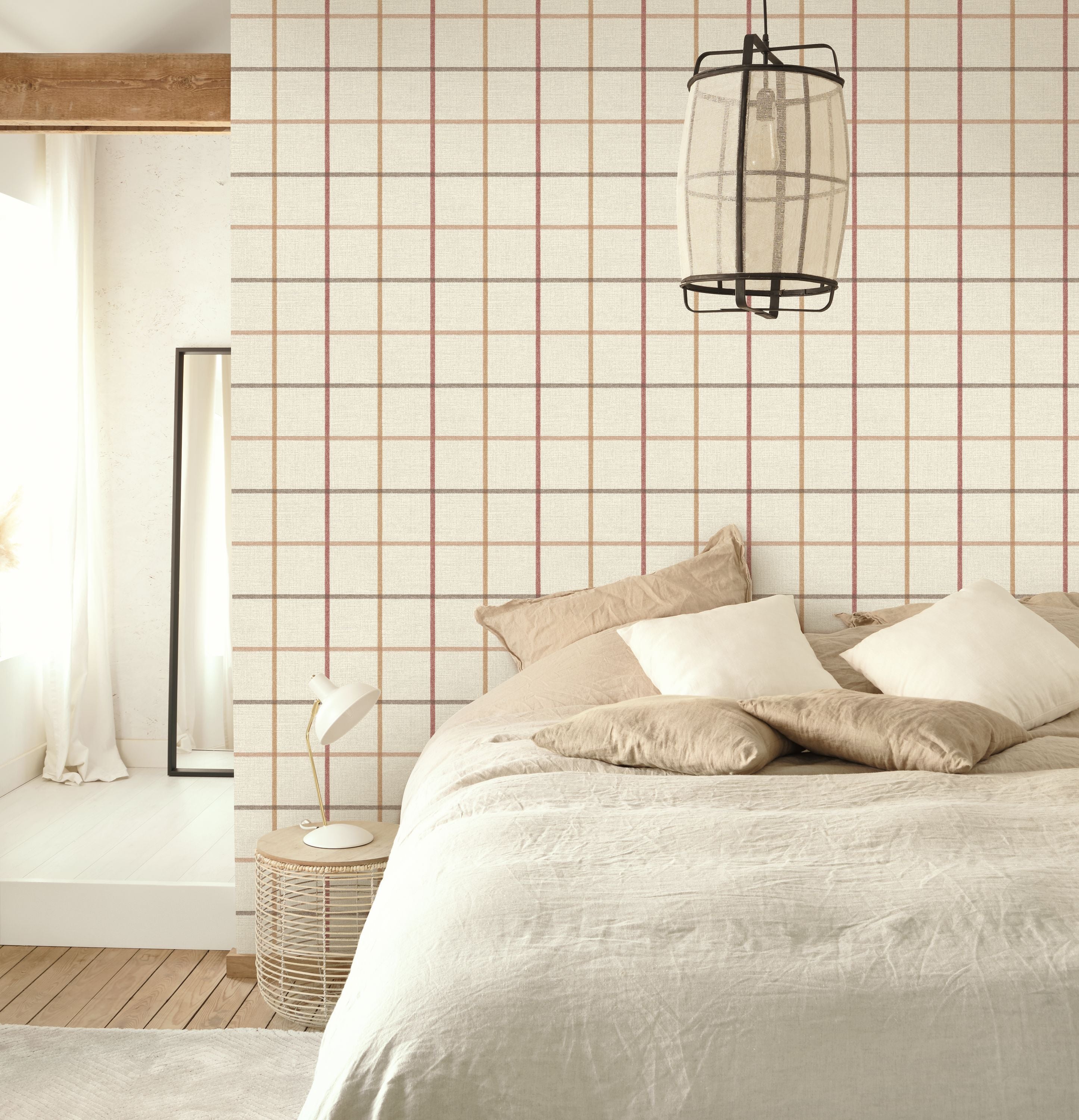 Casadeco - Smooth Grid Burgundy