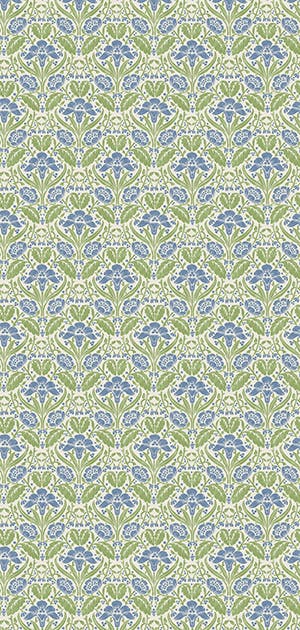 Brantwood Iris Meadow Blue Green BW45101-2