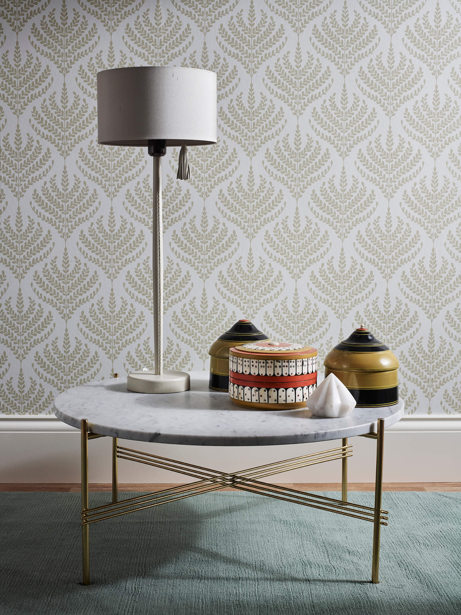 Liberty - Paisley Fern Pewter White