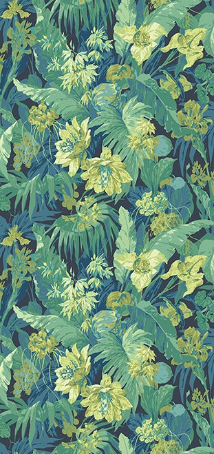 GP&J Baker - Original Tropical Flower Indigo Teal BW45132-6