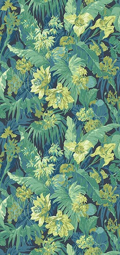 GP&J Baker - Original Tropical Flower Indigo Teal BW45132-6