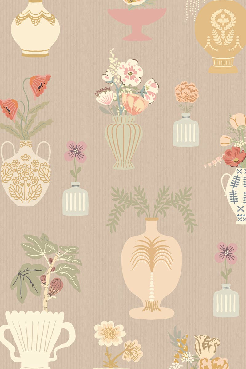 Majvillan - Floral Daiquiri Veil Merino Brown