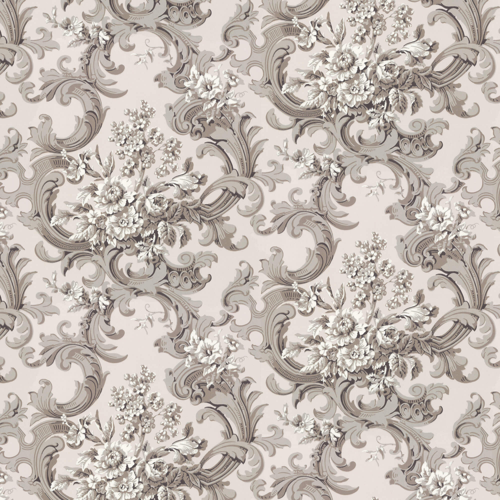 Lim & Handtryck - Franska Buketten - Grå/Rosa x109-31