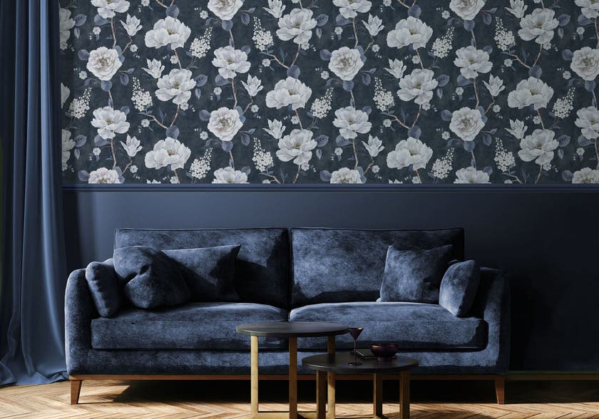 Ashley Floral Navy