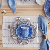 Lace Mugg 30 cl Ljusblå