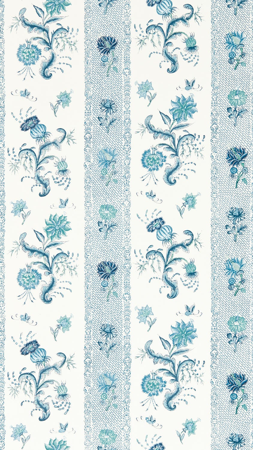 Zoffany - Papaver Stripe Mazarine B Indienne Wallcoverings