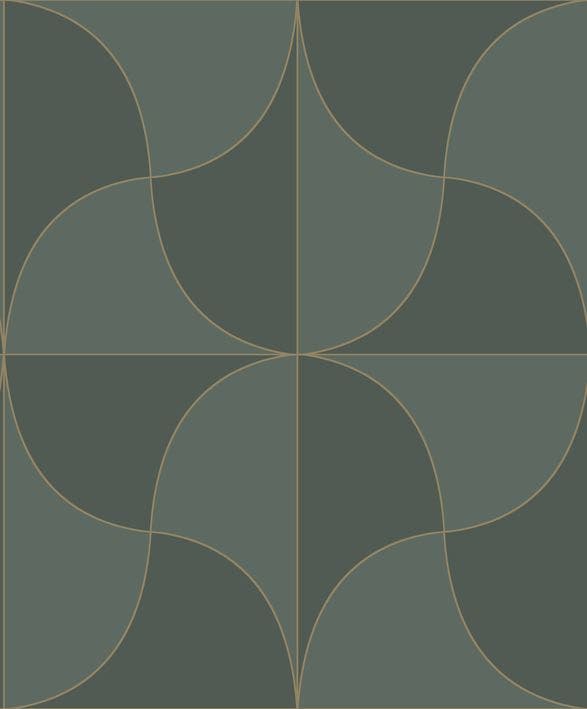 Casadeco - Virevolte Vert Taiga Alchimie Cad