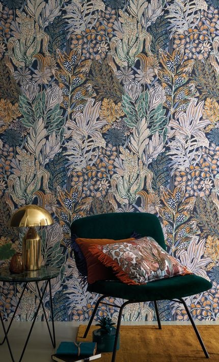 Casamance - Borromee Marine/Ocre Jardin Félicia