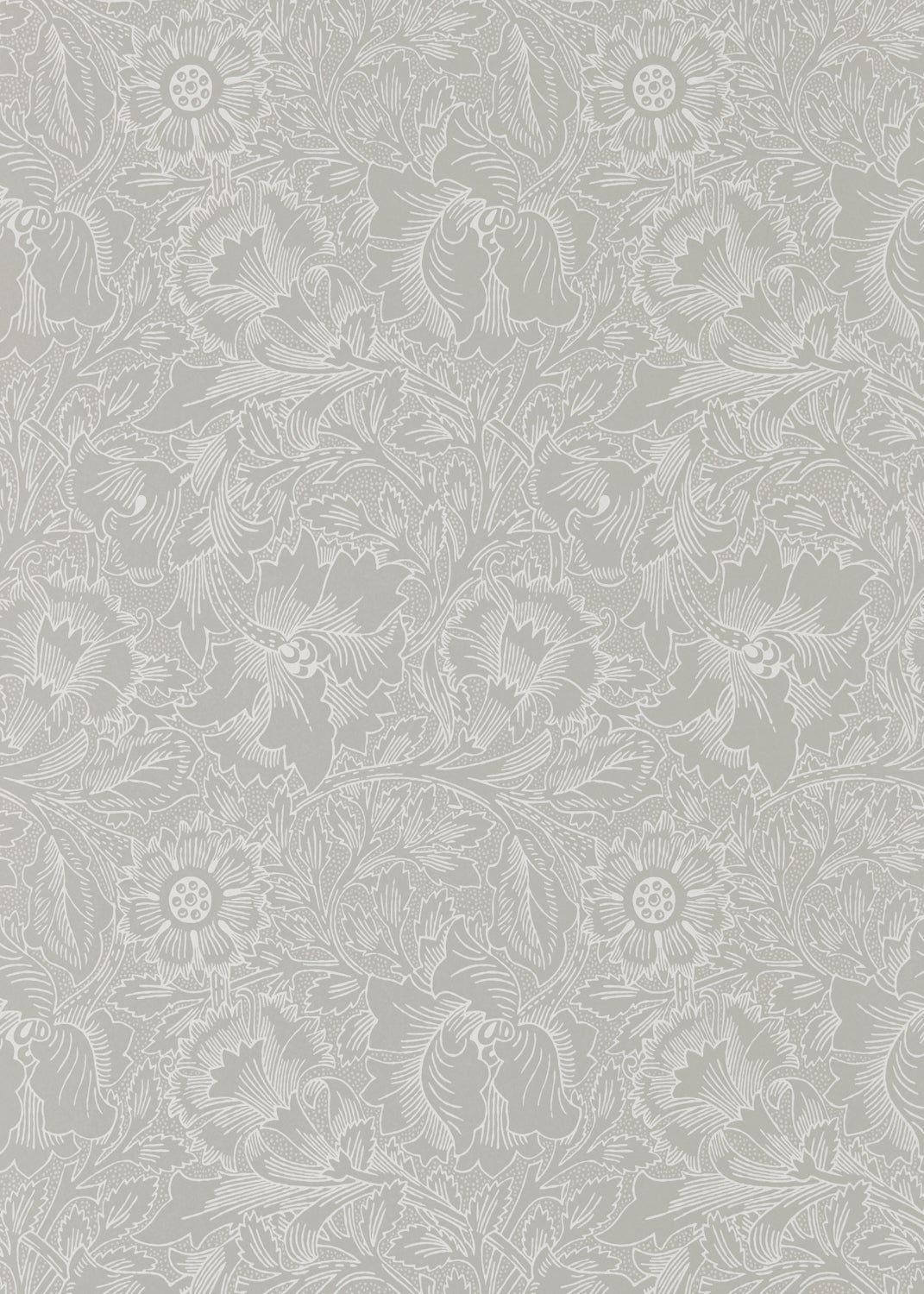 Morris & Co - Pure Poppy Dove/Chalk Morris Pure Wallpapers
